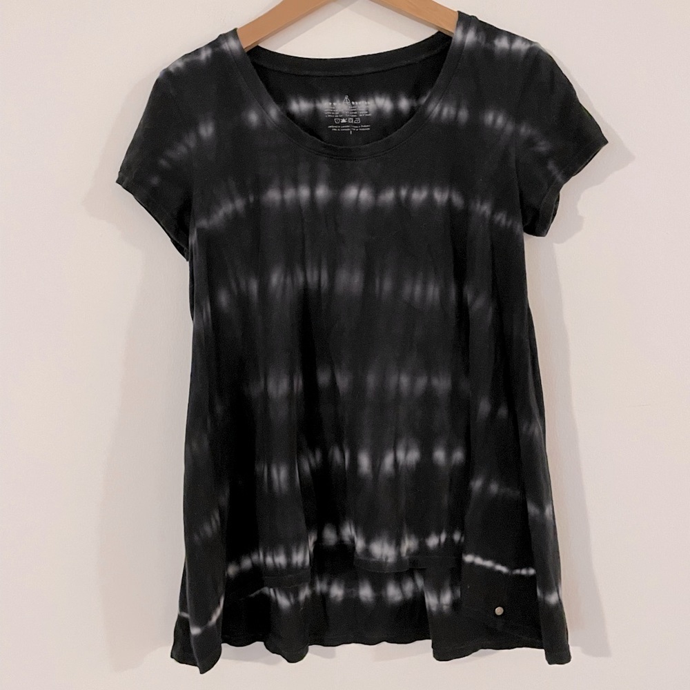 Neon Buddha Black Tie Dye Tee size S